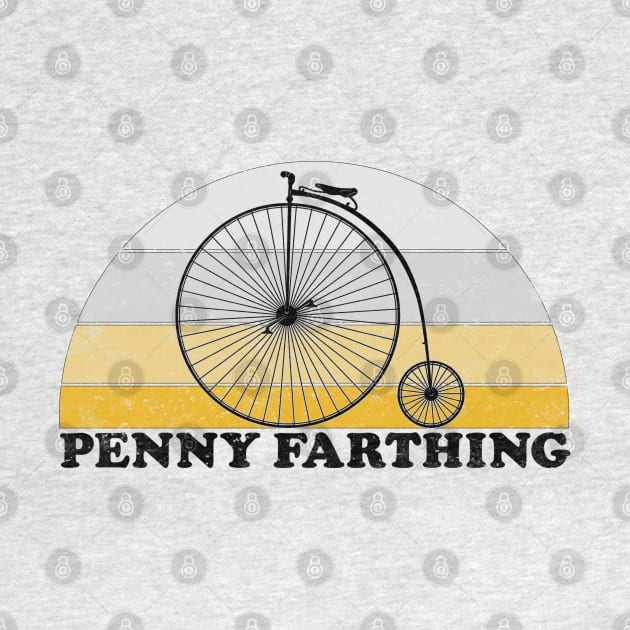Penny Farthing High Wheel Bicycle Vintage Colors by TheWanderingFools
